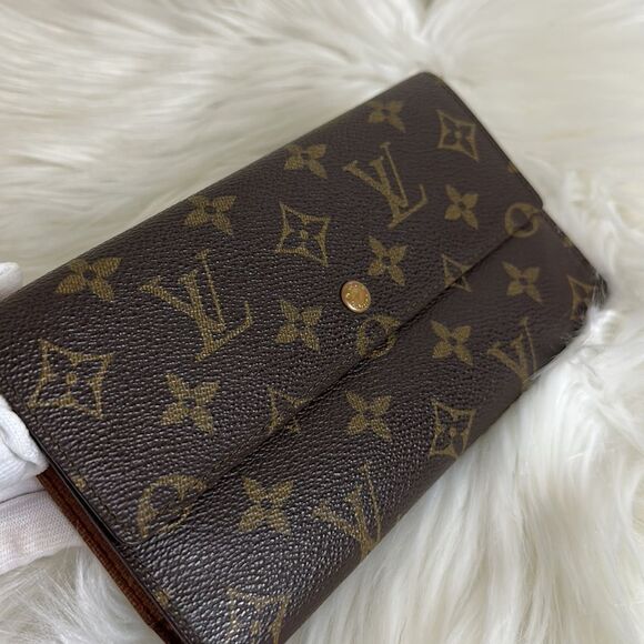 💯Authentic Louis Vuitton Monogram Trifold Long Wallet🍀 - Picture 3 of 14